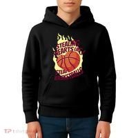 Stealing Hearts Like I Steal Basketballs Kids Hoodie thumb 4