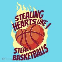 Stealing Hearts Like I Steal Basketballs Long Sleeve Shirt thumb 2