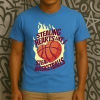 Stealing Hearts Like I Steal Basketballs T-Shirt thumb 3