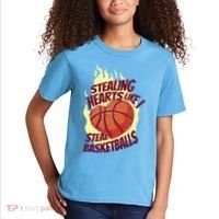 Stealing Hearts Like I Steal Basketballs Kids T-Shirt thumb 2