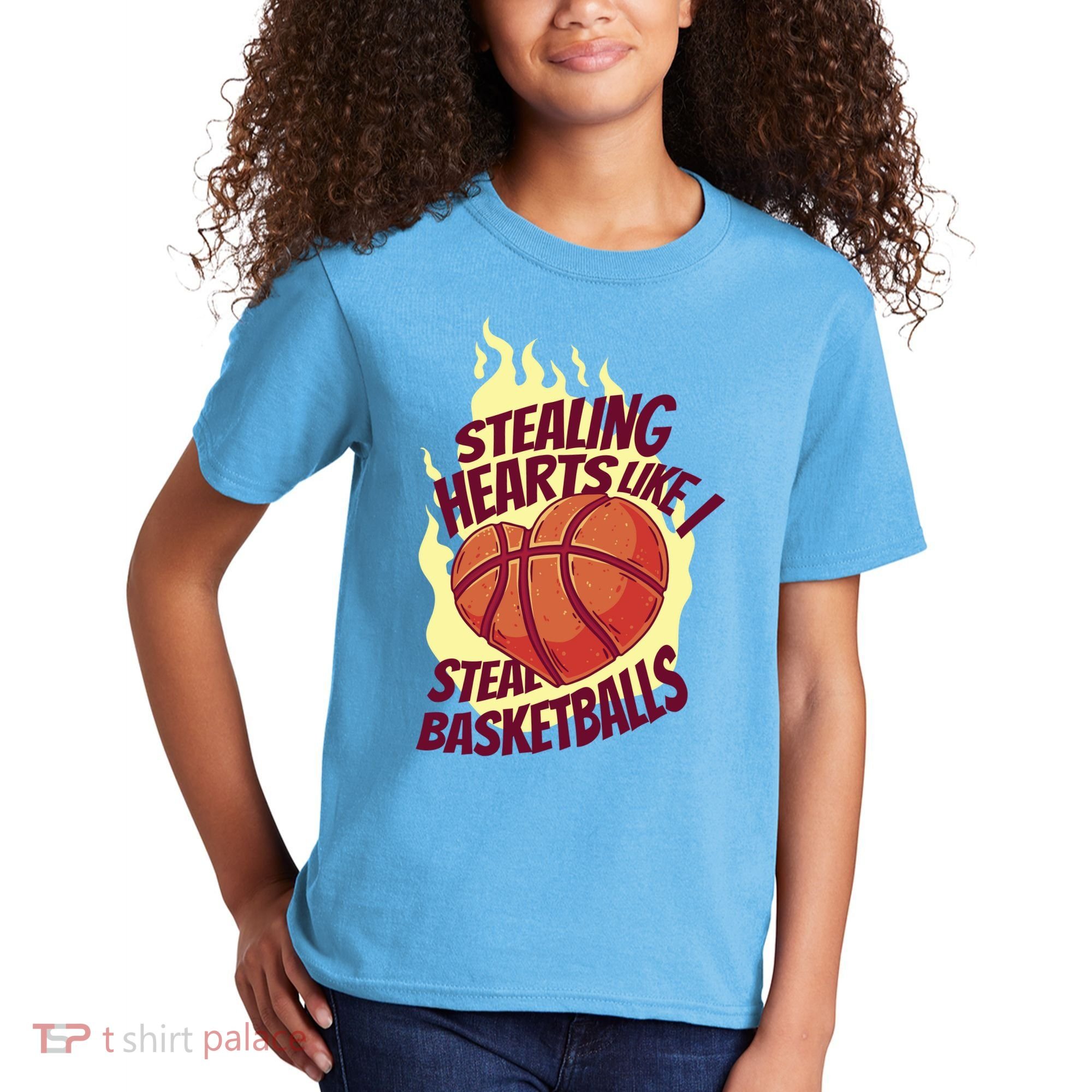 Stealing Hearts Like I Steal Basketballs Kids T-Shirt