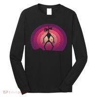 Siren Head Lazy Halloween Costume Retro Cryptid Creepy Long Sleeve Shirt thumb 0
