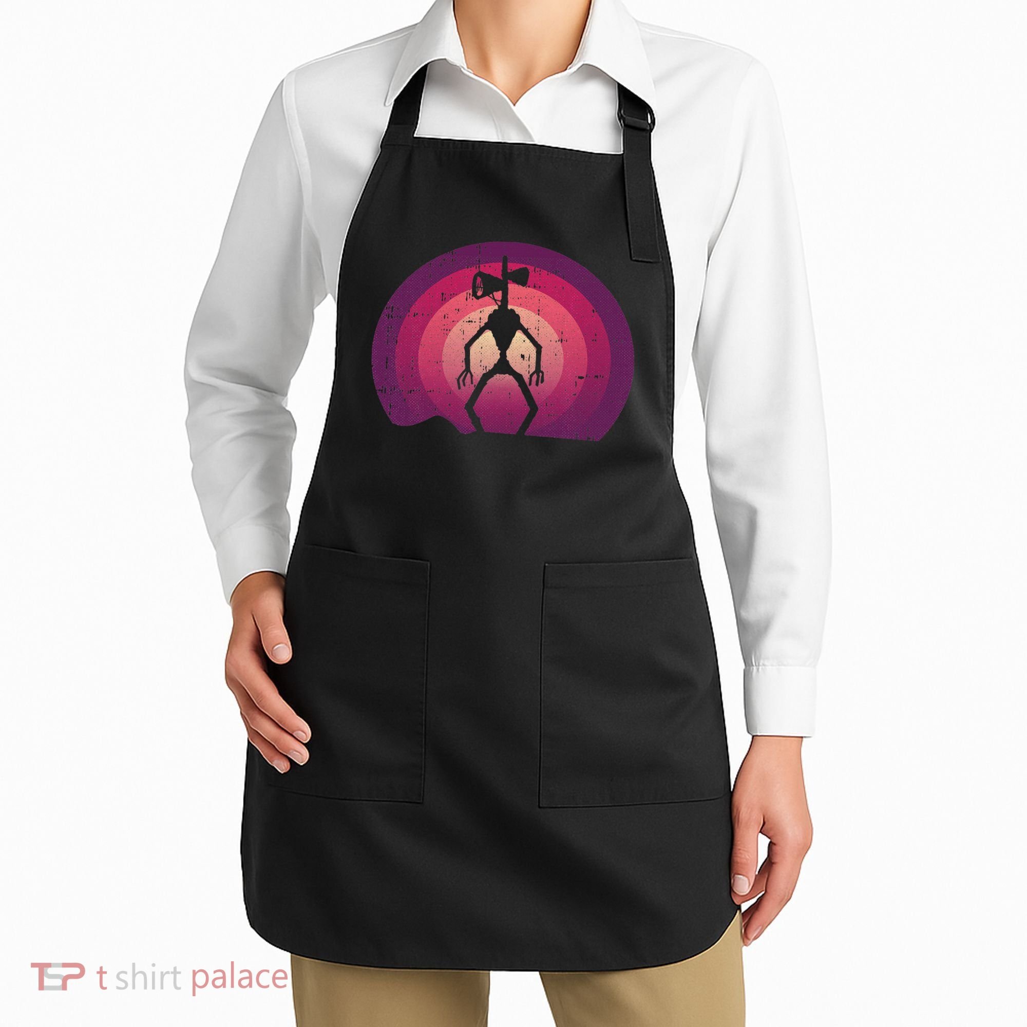 Siren Head Lazy Halloween Costume Retro Cryptid Creepy Apron