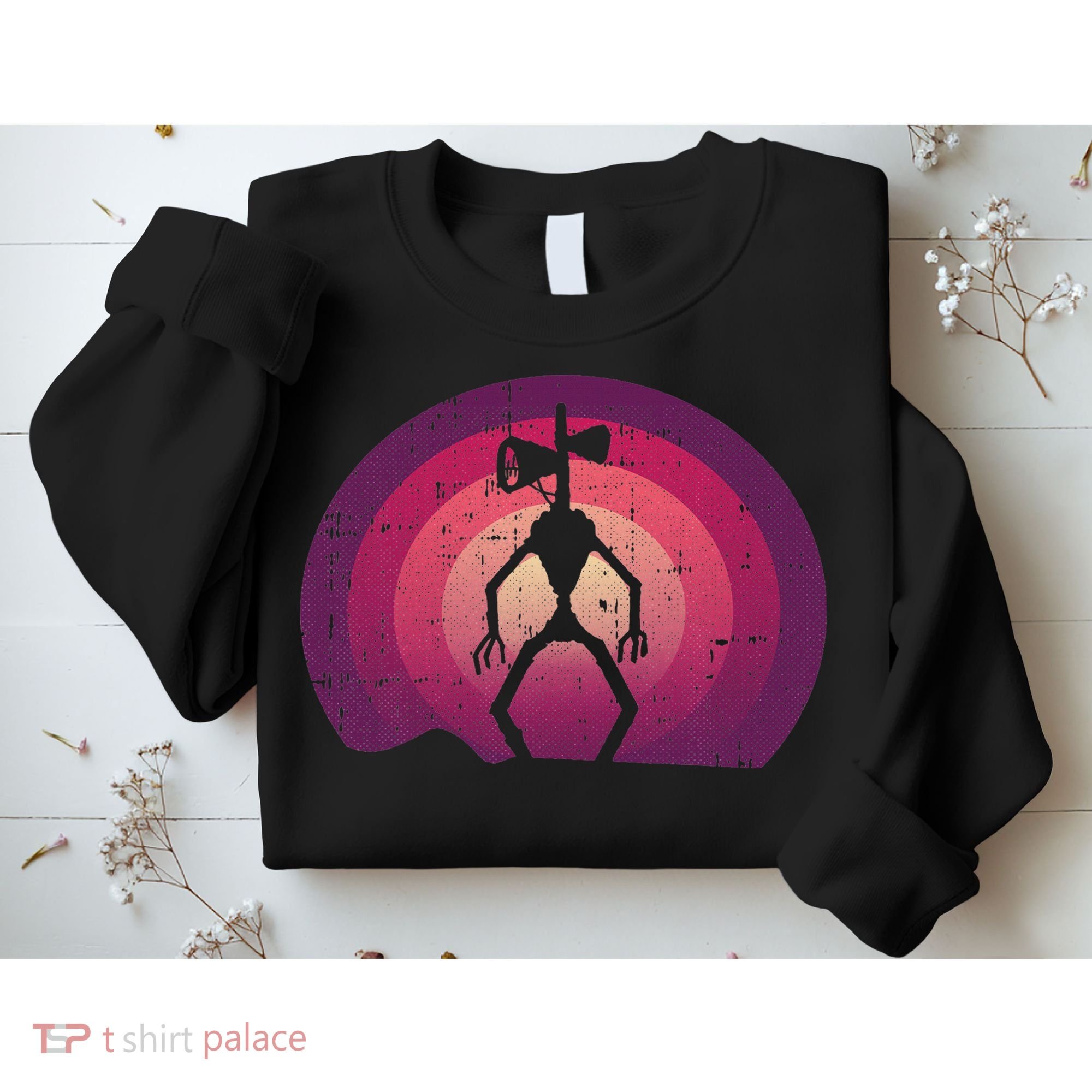 Siren Head Lazy Halloween Costume Retro Cryptid Creepy Sweatshirt