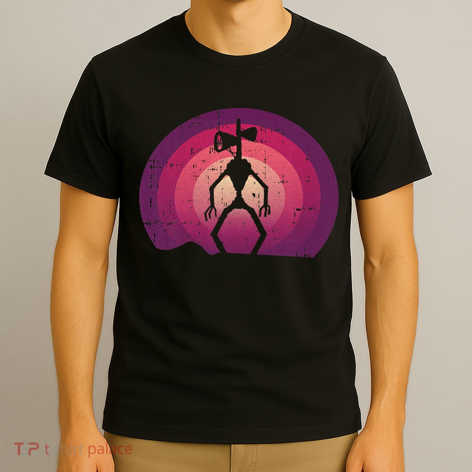 Siren Head Lazy Halloween Costume Retro Cryptid Creepy T-Shirt