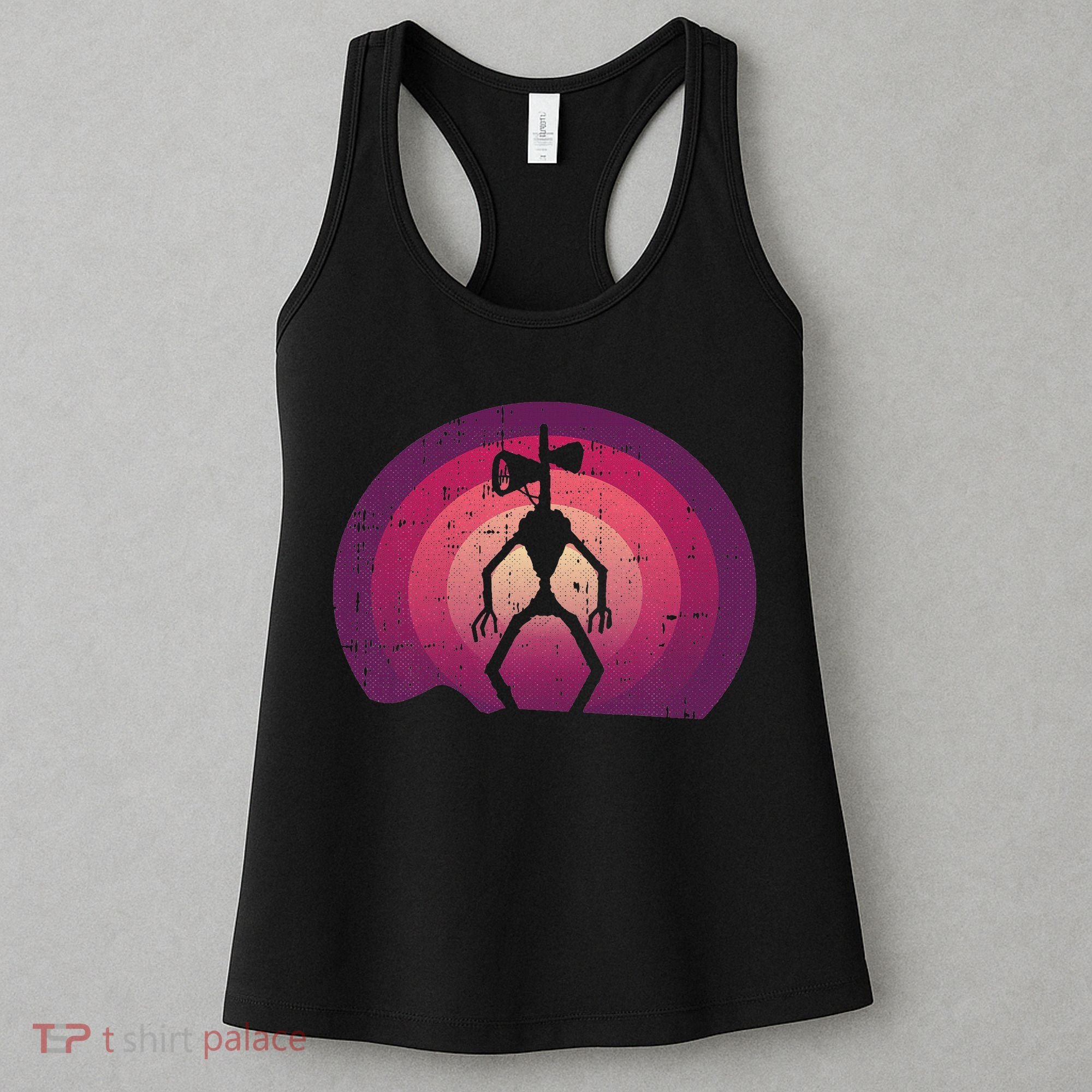 Siren Head Lazy Halloween Costume Retro Cryptid Creepy Women's Tank Top