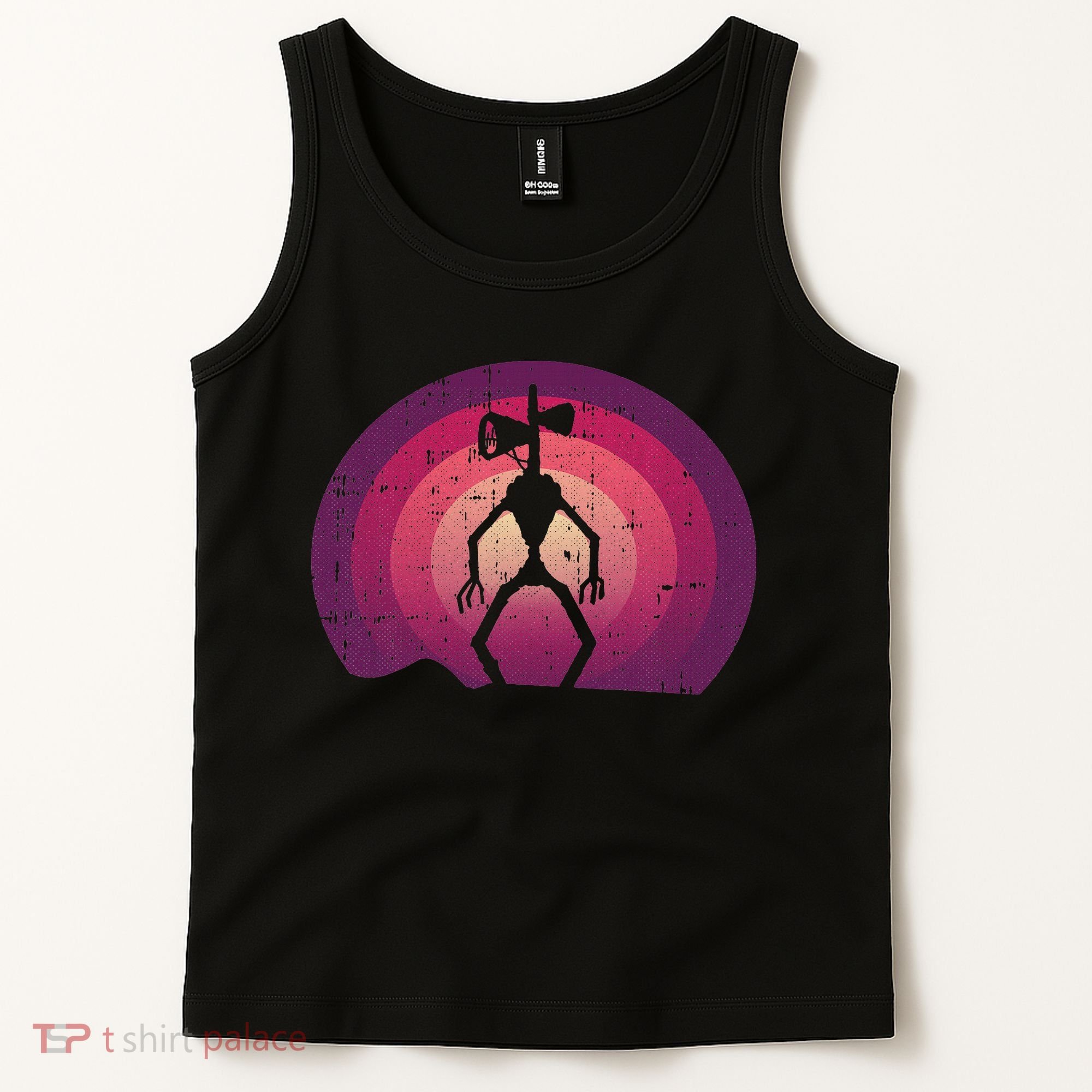 Siren Head Lazy Halloween Costume Retro Cryptid Creepy Tank Top