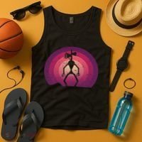 Siren Head Lazy Halloween Costume Retro Cryptid Creepy Tank Top thumb 4