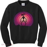 Siren Head Lazy Halloween Costume Retro Cryptid Creepy Kids Sweatshirt thumb 0