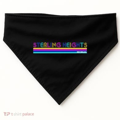 Sterling Heights Michigan Retro USA-Made Doggie Bandana