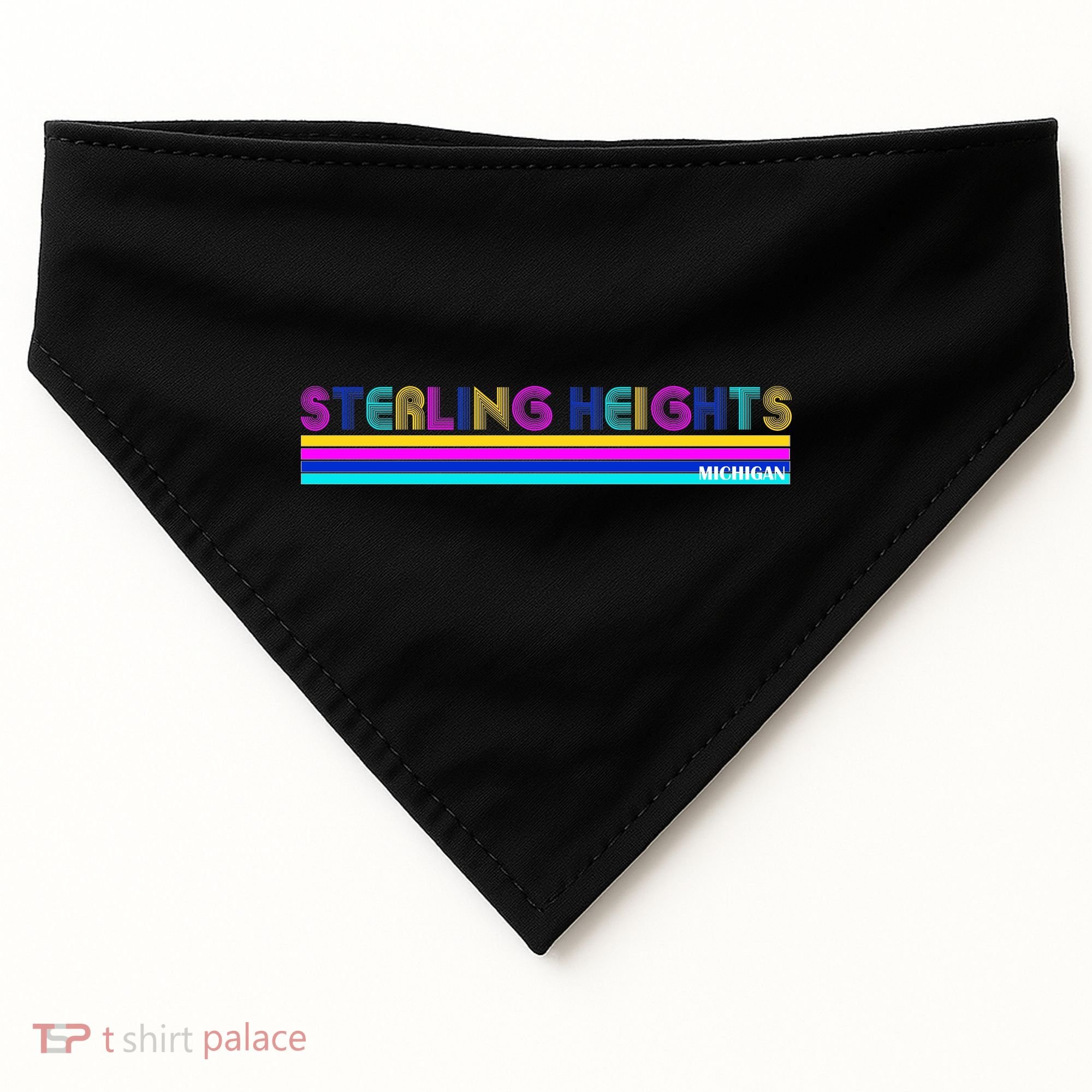 Sterling Heights Michigan Retro USA-Made Doggie Bandana