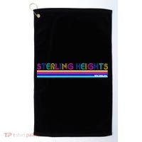 Sterling Heights Michigan Retro Golf Towel thumb 0