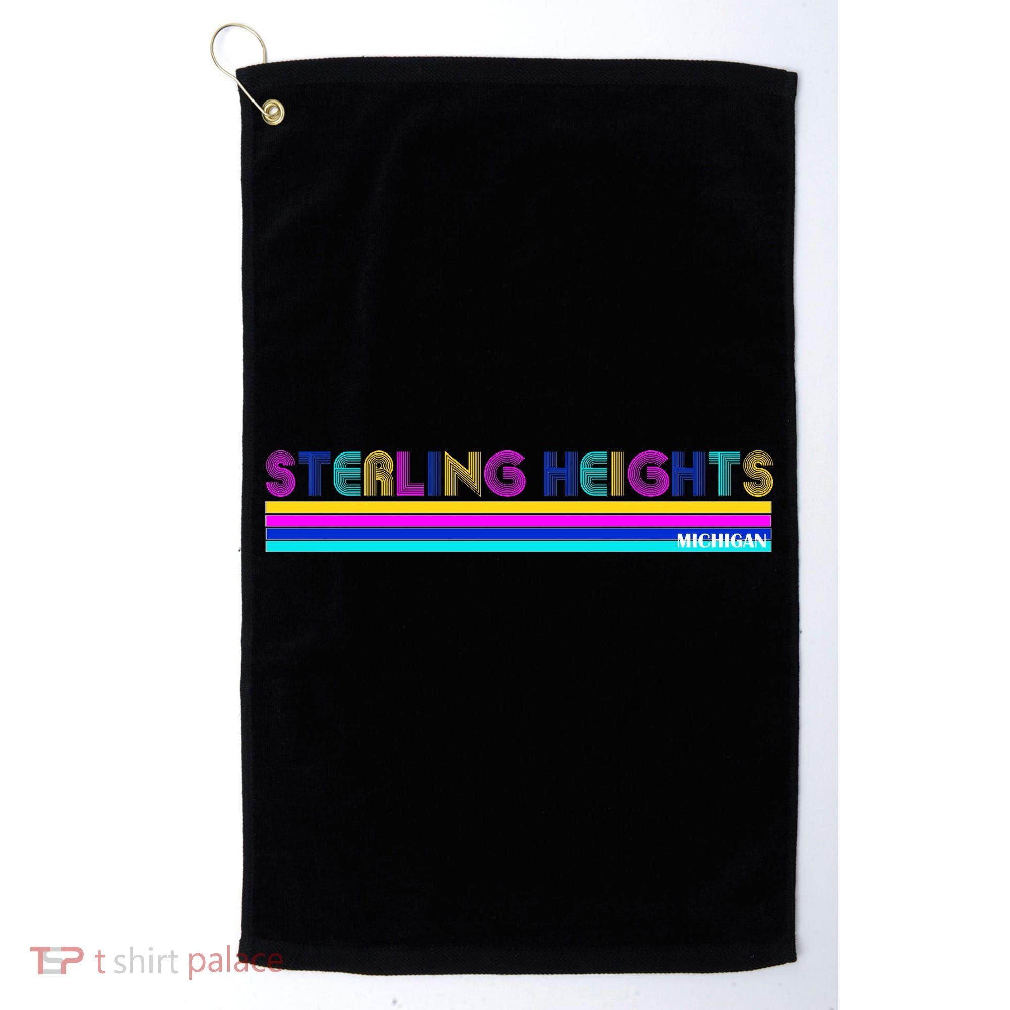 Sterling Heights Michigan Retro Golf Towel