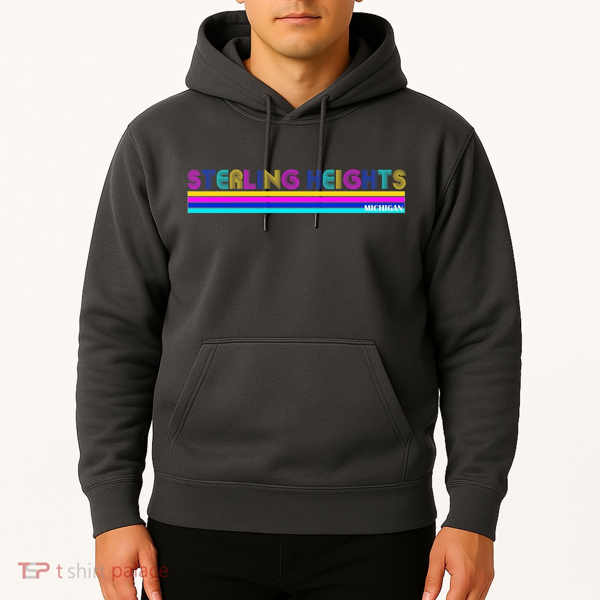 Sterling Heights Michigan Retro Hoodie