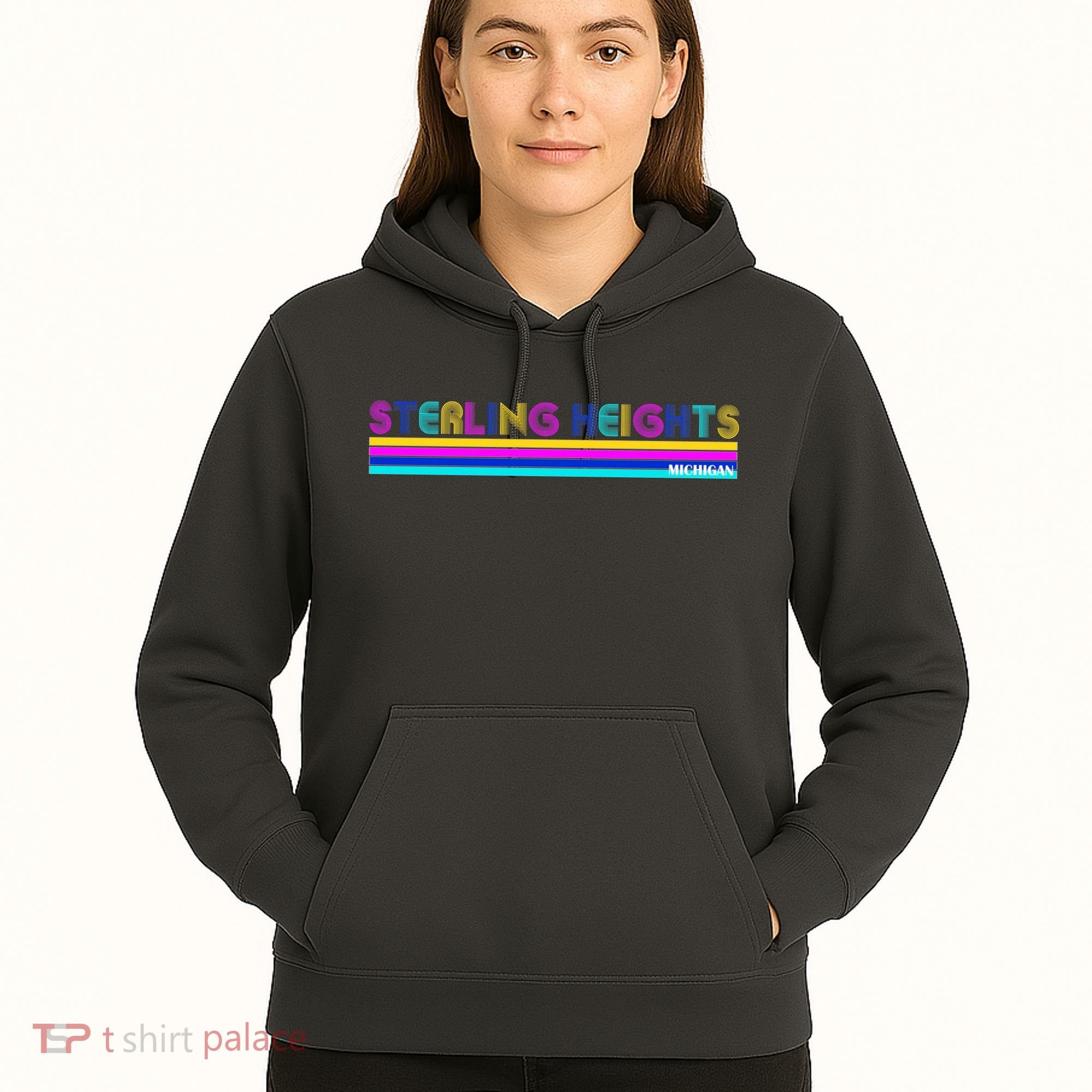 Sterling Heights Michigan Retro Hoodie