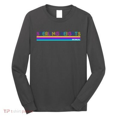 Sterling Heights Michigan Retro Long Sleeve Shirt