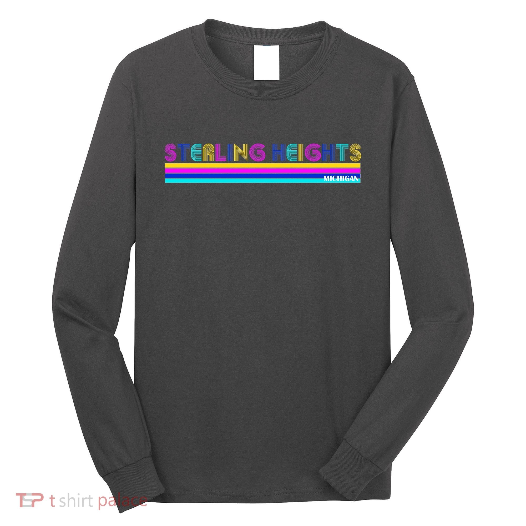 Sterling Heights Michigan Retro Long Sleeve Shirt