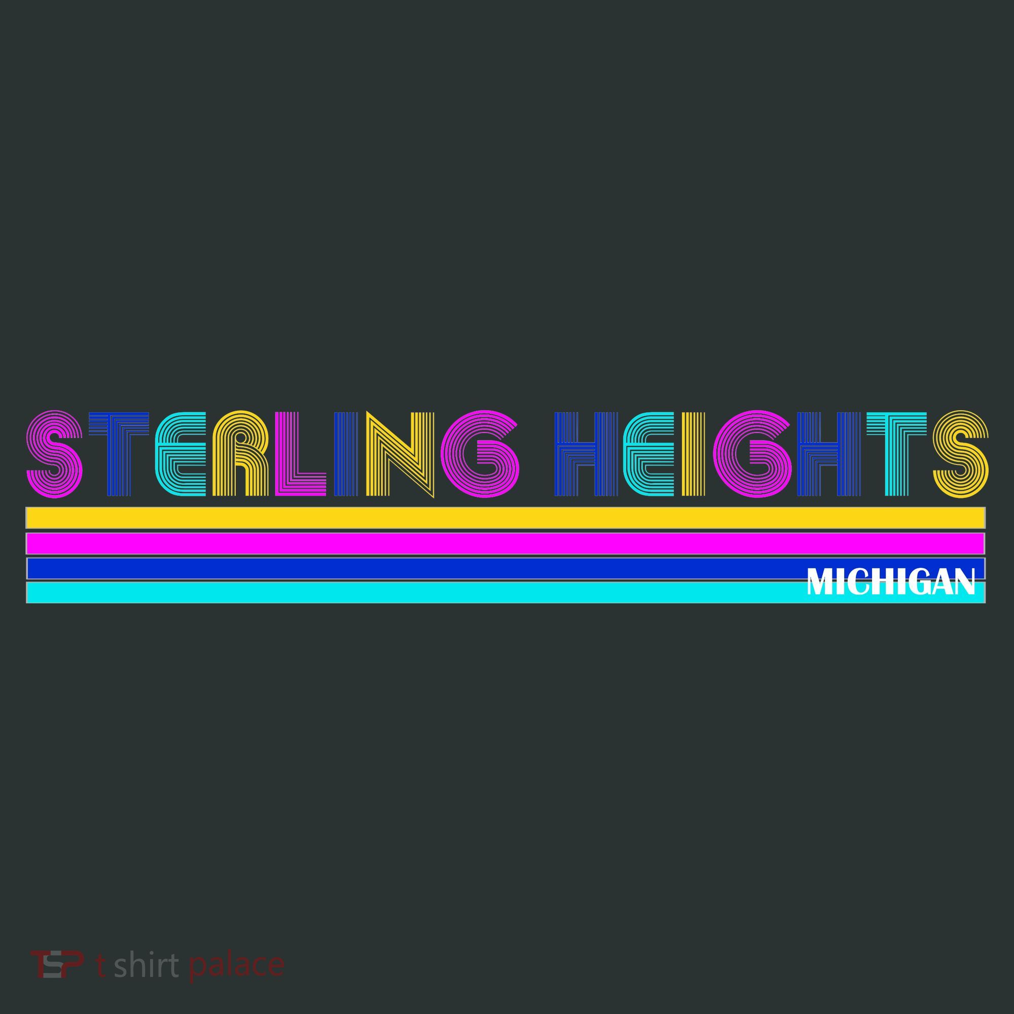 Sterling Heights Michigan Retro Long Sleeve Shirt
