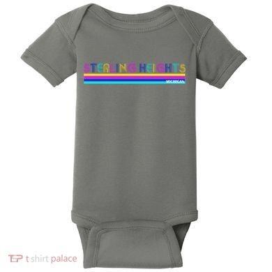 Sterling Heights Michigan Retro Baby Bodysuit