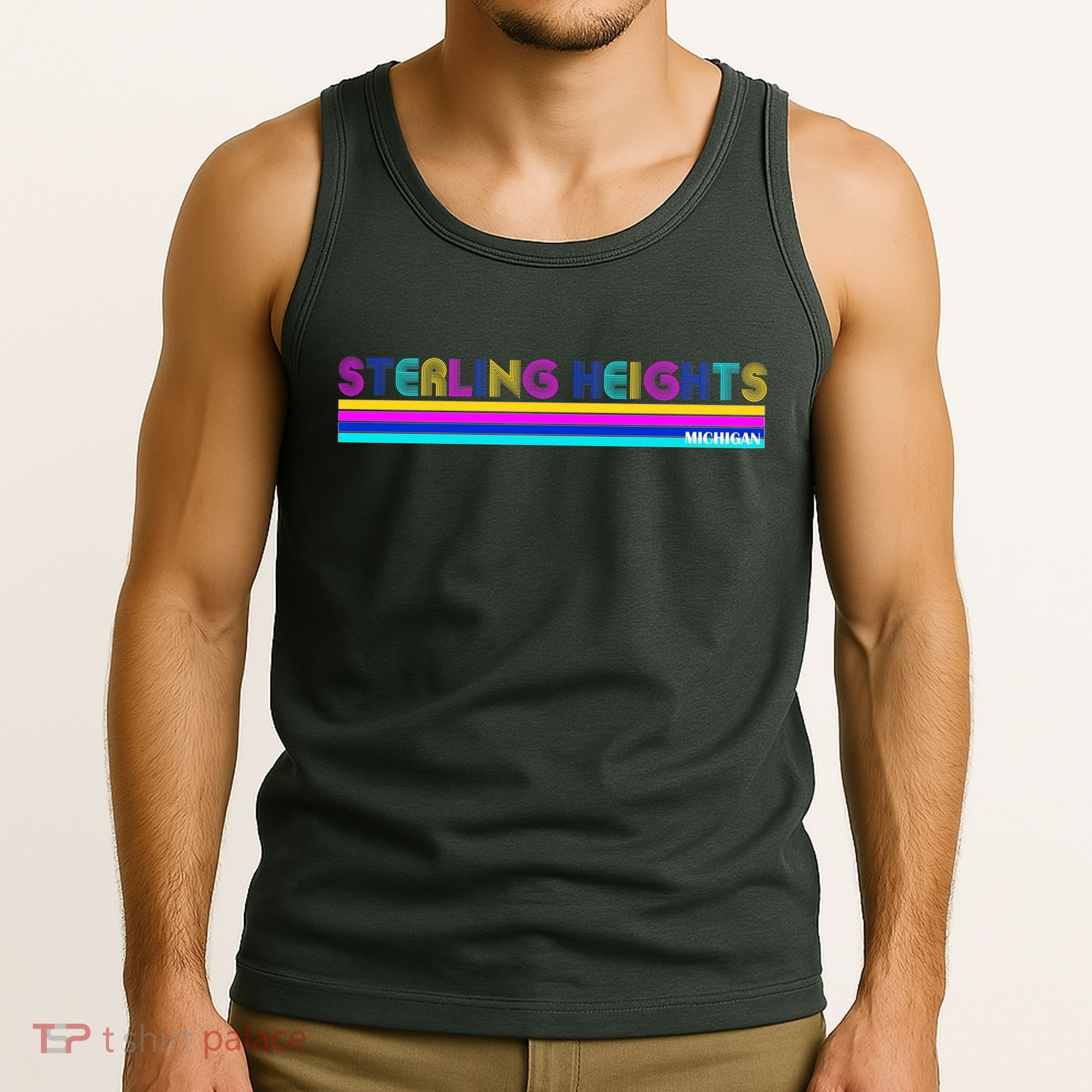 Sterling Heights Michigan Retro Tank Top