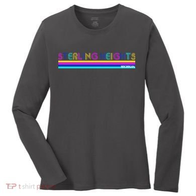 Sterling Heights Michigan Retro Women's Long Sleeve Shirt