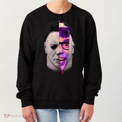Scary Halloween Mask And Knife Women's Sweatshirt