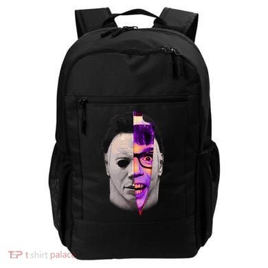 Scary Halloween Mask And Knife Backpack
