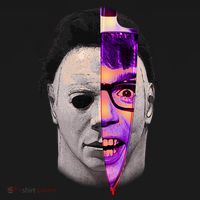 Scary Halloween Mask And Knife Bucket Hat thumb 4