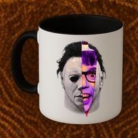 Scary Halloween Mask And Knife Coffee Mug thumb 2