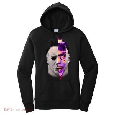 Scary Halloween Mask And Knife Women's Hoodie