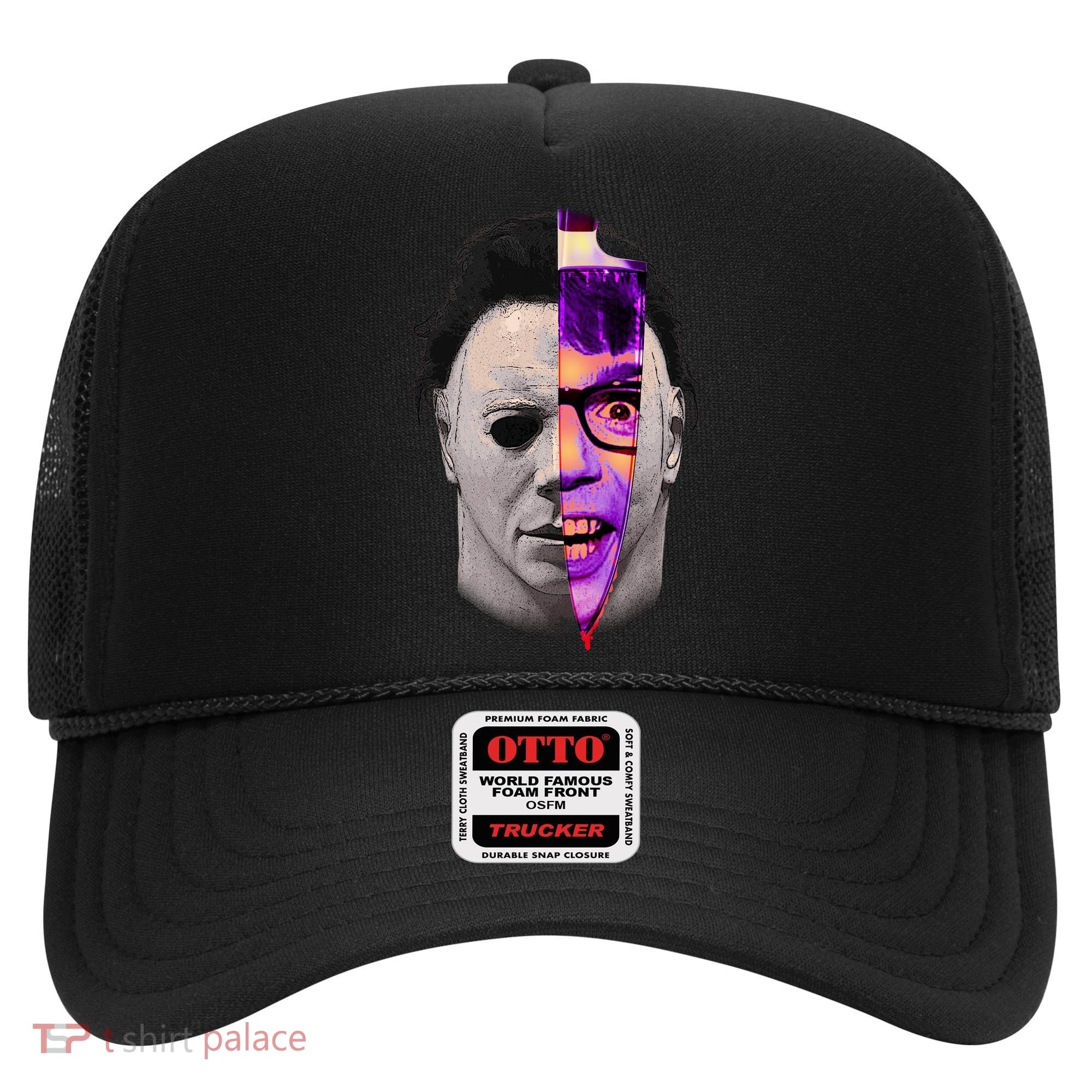 Scary Halloween Mask And Knife Hat
