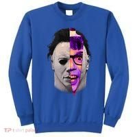 Scary Halloween Mask And Knife Sweatshirt thumb 0