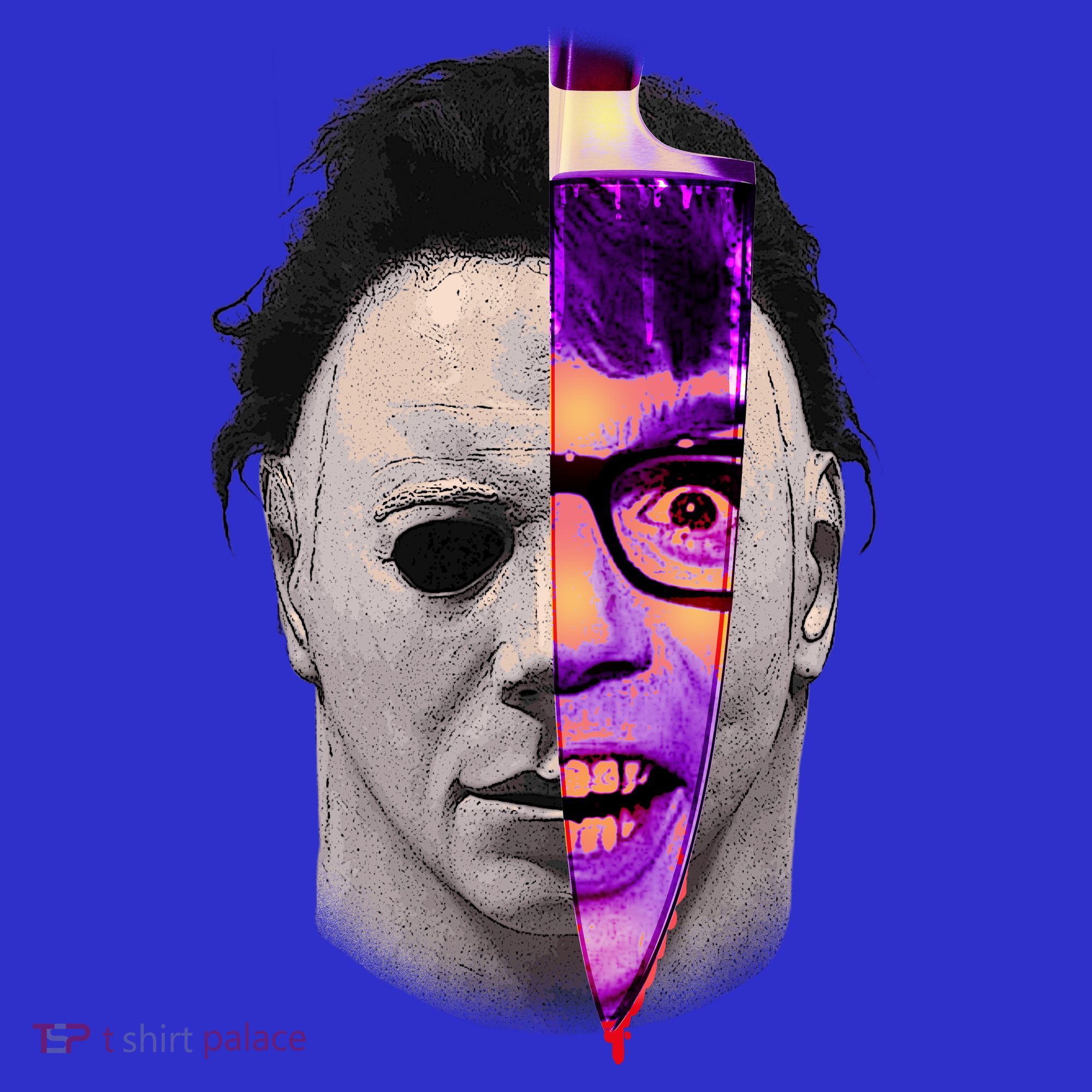 Scary Halloween Mask And Knife Sweatshirt