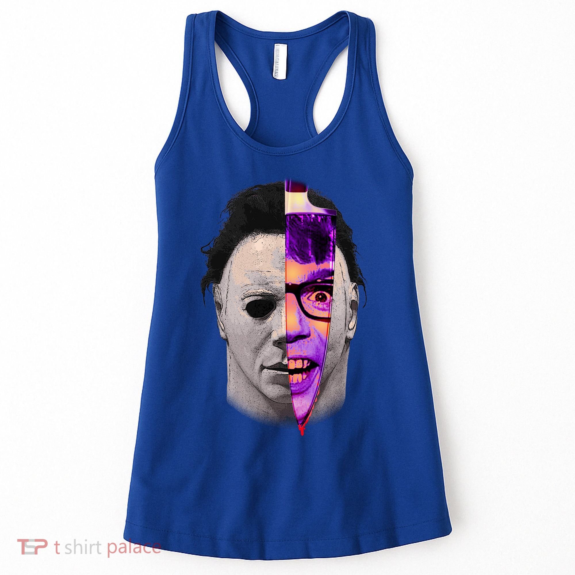 Scary Halloween Mask And Knife Women's Tank Top