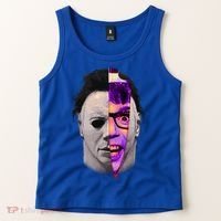 Scary Halloween Mask And Knife Tank Top thumb 2