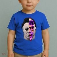 Scary Halloween Mask And Knife Toddler T-Shirt thumb 2