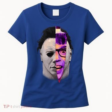 Scary Halloween Mask And Knife Women's T-Shirt