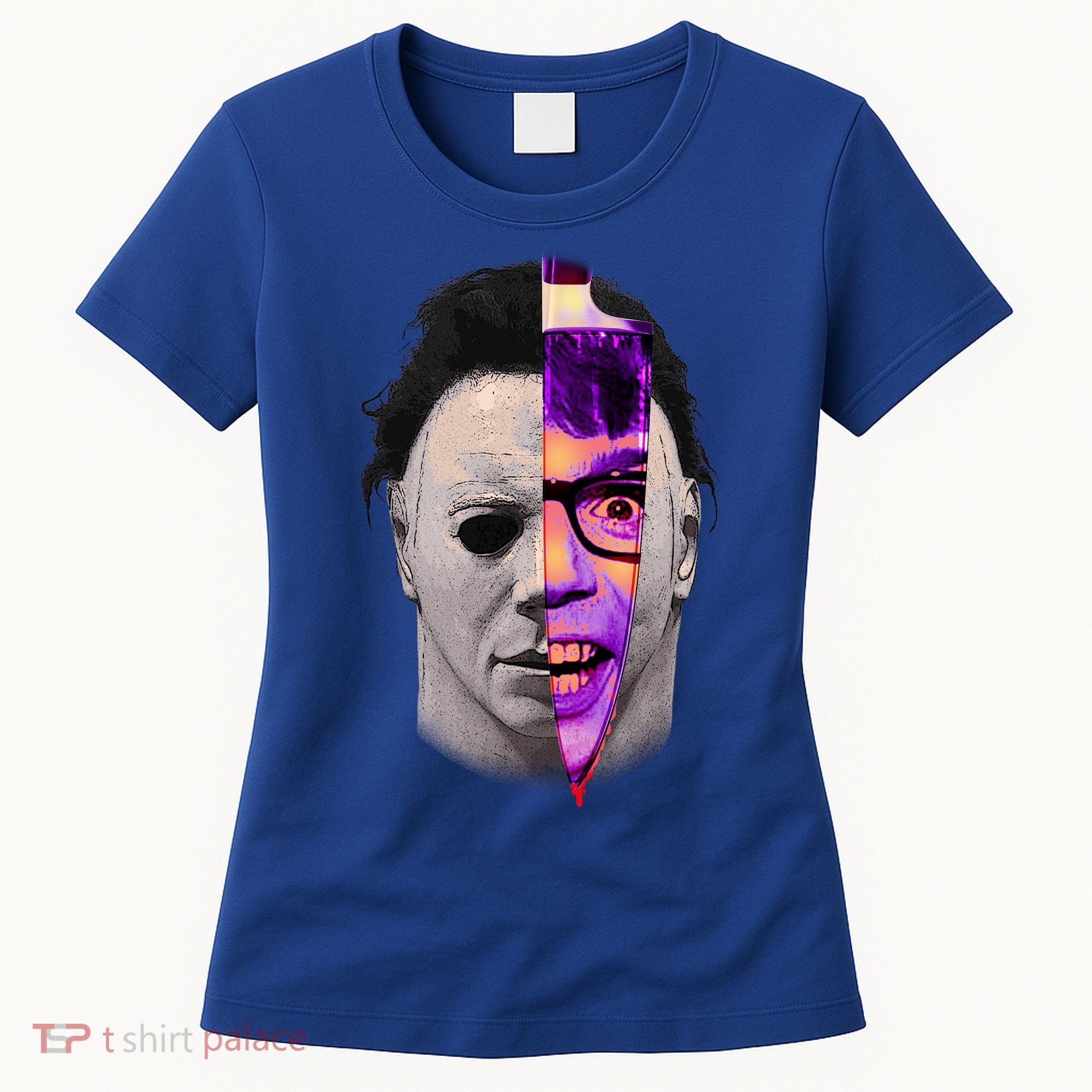 Scary Halloween Mask And Knife Women's T-Shirt