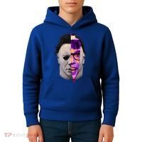 Scary Halloween Mask And Knife Kids Hoodie thumb 4