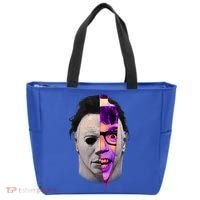 Scary Halloween Mask And Knife Tote Bag thumb 0