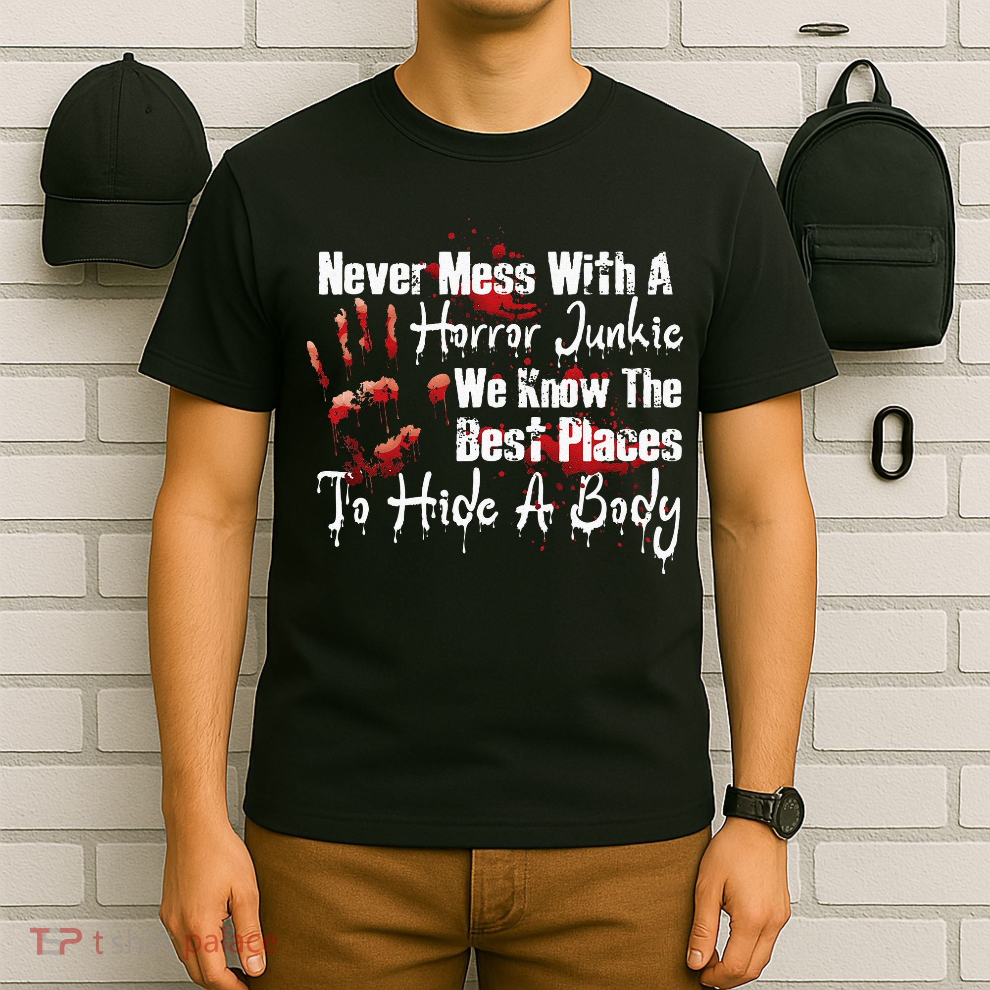 Scary Horror Movie Mess With A Horror Movie Junkie T-Shirt