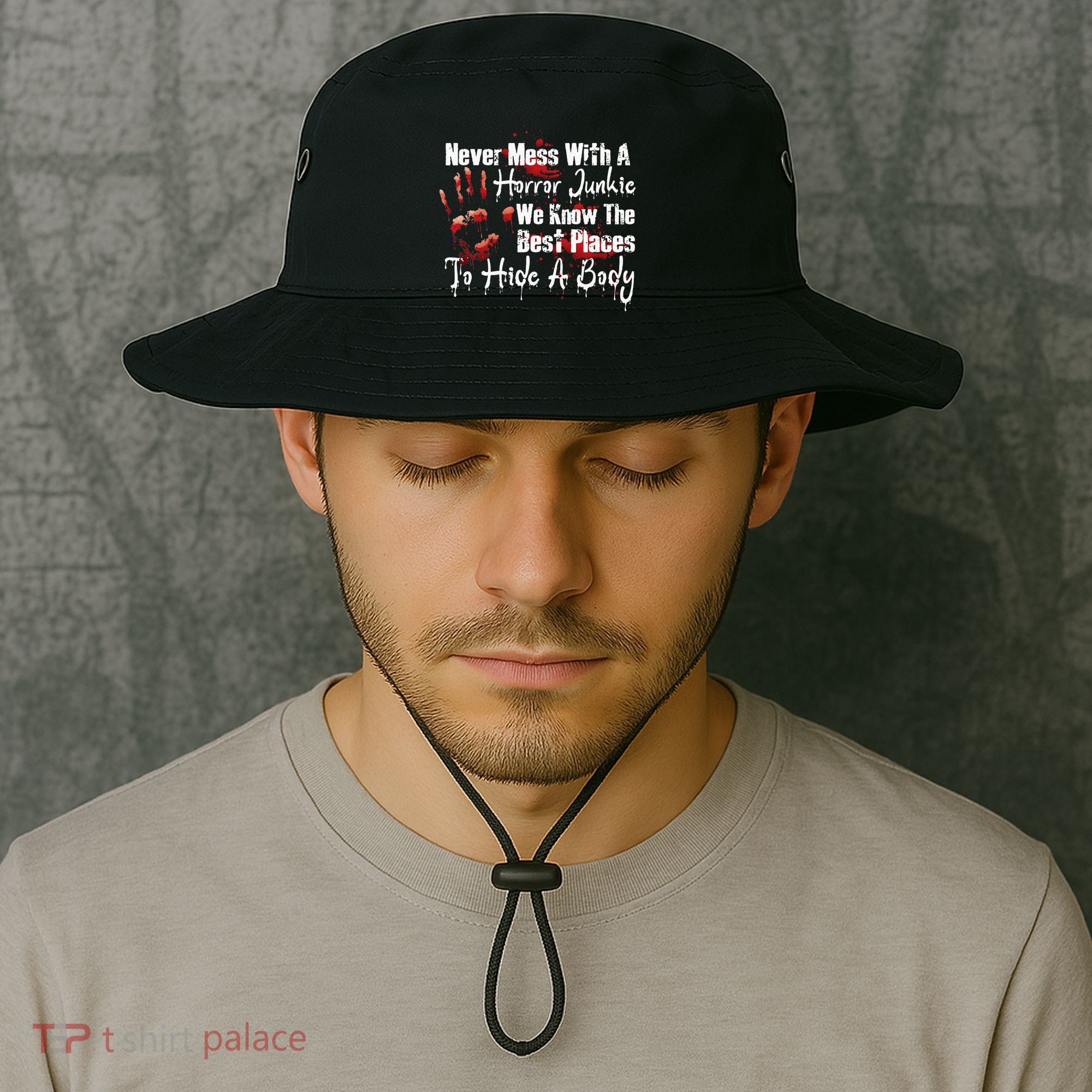 Scary Horror Movie Mess With A Horror Movie Junkie Bucket Hat