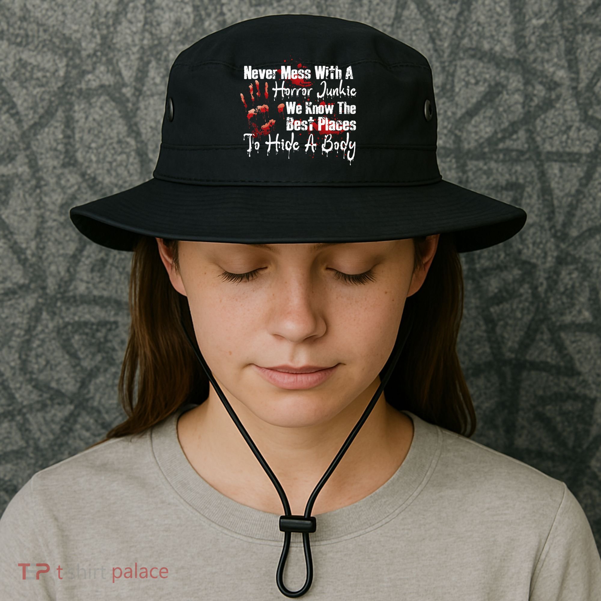 Scary Horror Movie Mess With A Horror Movie Junkie Bucket Hat