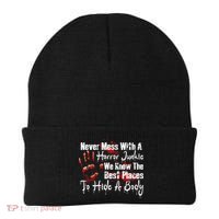 Scary Horror Movie Mess With A Horror Movie Junkie Beanie thumb 0