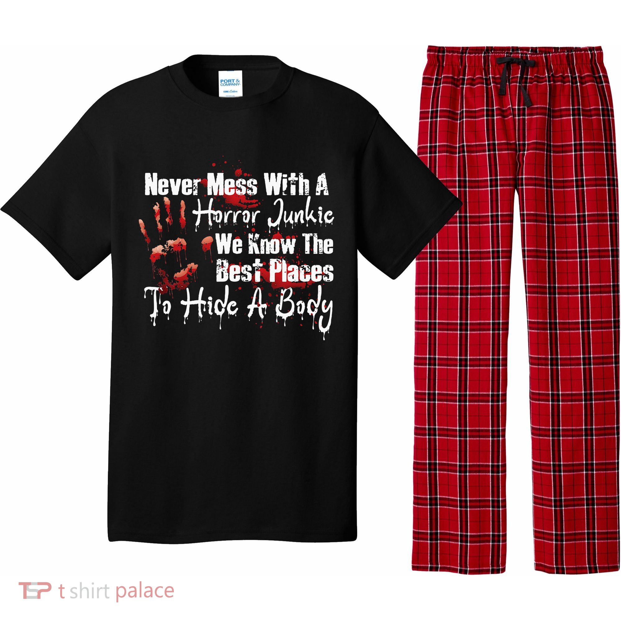 Scary Horror Movie Mess With A Horror Movie Junkie Pajama Set