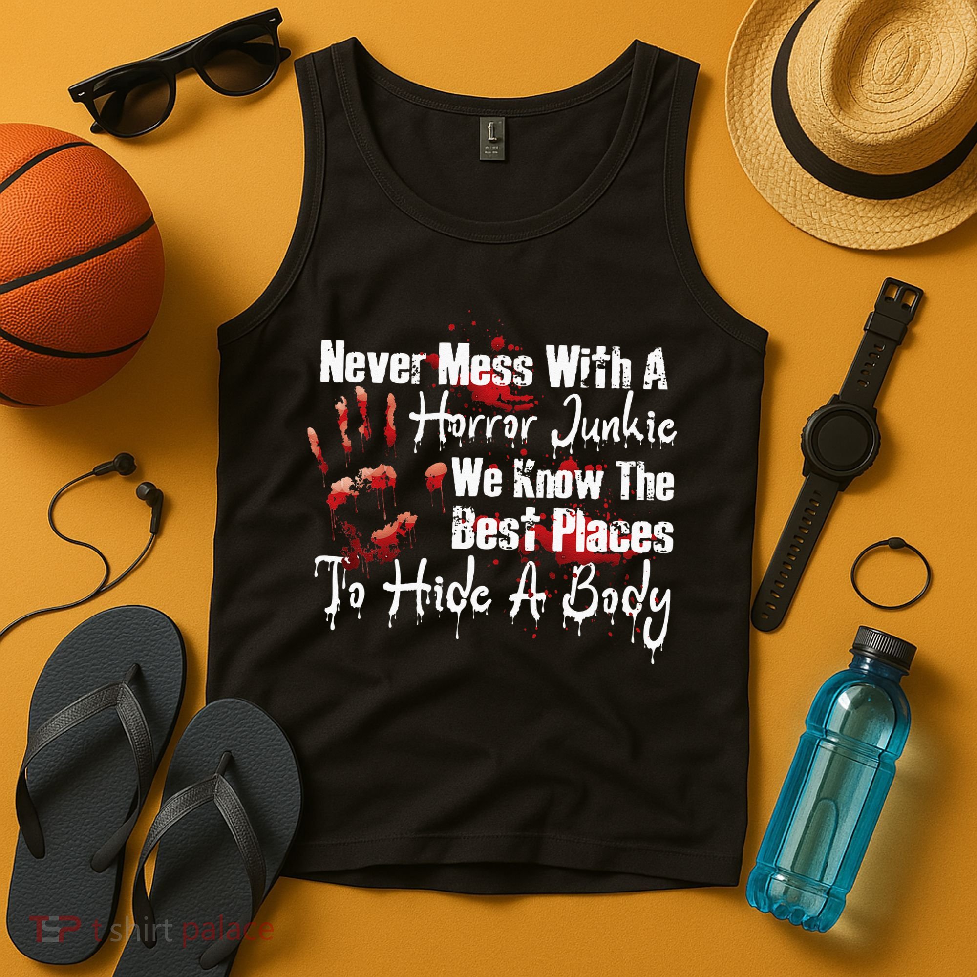 Scary Horror Movie Mess With A Horror Movie Junkie Tank Top