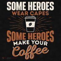 Some Heroes Make Your Coffee Caffeine Espresso Lover Barista Ladies PosiCharge Tri-Blend Wicking Tank thumb 2
