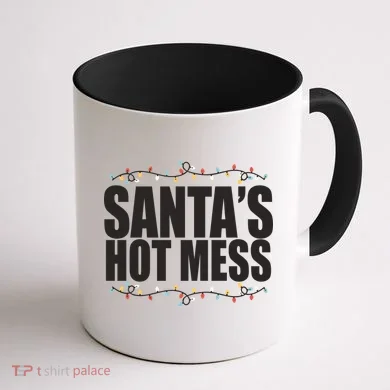 Santas Hot Mess Coffee Mug back