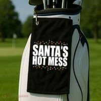 Santas Hot Mess Golf Towel thumb 2