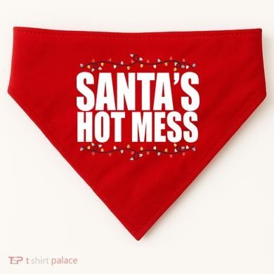 Santas Hot Mess USA-Made Doggie Bandana